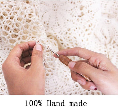 KEPSWET Cotton Handmade Crochet Lace Table Runner Olive Green Rectangle Coffee Table Dresser Decor (14x48 inch)