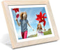 AEEZO Digital Picture Frame 10.1 Inch 1280x800 IPS Touch Screen WiFi Smart Digital Photo Frame with 16GB Storage, Auto-Rotate Easy Setup to Share Photos or Videos via AiMOR APP, Wall Mountable White