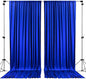 AK TRADING CO. 10 feet x 10 feet Polyester Backdrop Drapes Curtains Panels with Rod Pockets - Wedding Ceremony Party Home Window Decorations - Royal Blue (DRAPE-5x10-ROYAL)