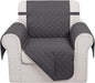 Recliner Chair Covers Reversible Sofa Cover Couch Cover for Pets Lazy Boy Furniture Protector(23''Chair,Dark Grey/Dark Grey)