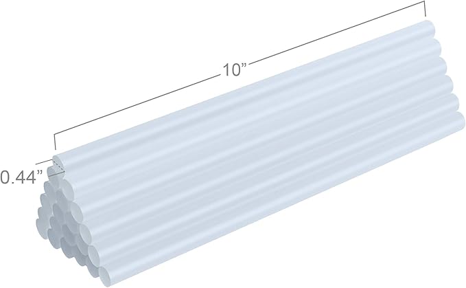 FIXSY Hot Glue Gun Sticks All Purpose, Multi Temp, Full Size 10" Long x .44" Diameter 7/16 11mm, 5LB Box Glue Stick, Approx. 90 Sticks- Compatible with Most Glue Guns