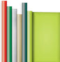 Jillson Roberts 6 Roll Solid Color Gift Wrap, Red,Green,Hunter,Gold,Silver,Lime