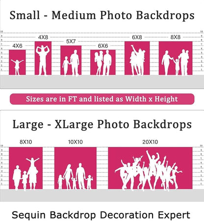 ShinyBeauty 4x8FT Pink Sequin Backdrop Curtains 2 Panels - Shimmer Photography Background for Weddings & Baby Showers Happy Birthday Backdrops