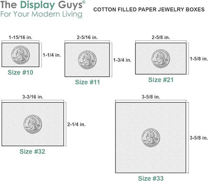 TheDisplayGuys - 25-Pack #53 Kraft Paper Cardboard Gift Boxes/Jewelry Cases w. Cotton Padding & Lid - Neon Orange - (5.4" x 3.9" x 1.0")