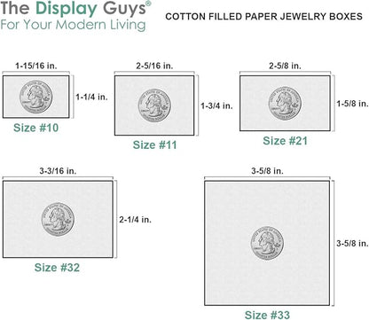 TheDisplayGuys - 25-Pack #53 Kraft Paper Cardboard Gift Boxes/Jewelry Cases w. Cotton Padding & Lid - Kraft Brown - (5.4" x 3.9" x 1.0")