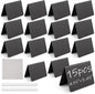 15 Pcs 4"x3" Mini Chalkboard Signs for Food, Reusable PVC Food Labels, Reserved Table Signs for Party Buffet, Birthdays, Bakery, Weddings Table Numbers, Buffet Display, Place Cards, Name Tag