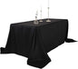 Ascoza 2pack 90x156 Inch Black Rectangular Tablecloth 8 Feet Table Cloth in Polyester Fabric for Wedding/Banquet/Restaurant/Parties