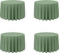 BRILLMAX 4 Pack Sage Green Round Tablecloths 108 Inch - Circle Bulk Linen Polyester Fabric Washable Table Cloth Cover for Wedding Reception Banquet Birthday Party Buffet Restaurant