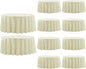 Round Tablecloth 120 Inch Tablecloth 10 Pack Ivory Table Cloths Washable Decorative Polyester TableClothes Cover for Dining Table Banquets Buffet Parties and Wedding