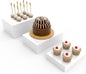 Buffet Risers, Food Risers for Buffet Table, Display Stand Shelf for Catering Dessert Collectibles Jewelry Figures Show, White Acrylic Cube Display Nesting Risers with Hollow Bottoms, Cuboid,
