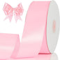 NESCCI 60 Yards Ribbon,1-1/2 Inch Pink Satin Ribbon,Single Face Satin Ribbons, Perfect for Gift Wrapping,Wedding Decoration,Handmade Bows, Wrapping Bouquet and More