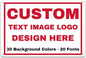 Custom Signs Outdoor Metal - 12 x 8 Personalized Aluminum Sign for Office, Home, Business, Decor, Customiz Customized Rust-Proof Sign (Red Text Box)