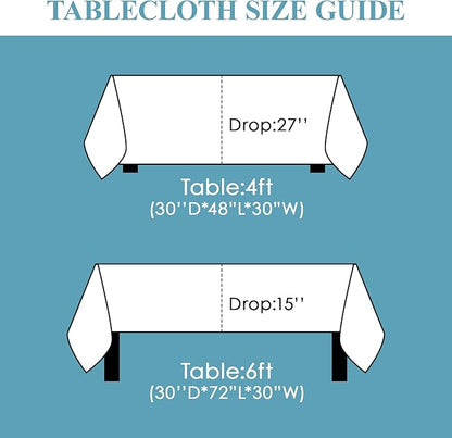 VidaFete 60*84inch Rectangle Tablecloth Polyester Table Cloth，Stain Resistant and Wrinkle Polyester Dining Table Cover for Kitchen Dinning Party Wedding Rectangular Tabletop Buffet Decoration(White)