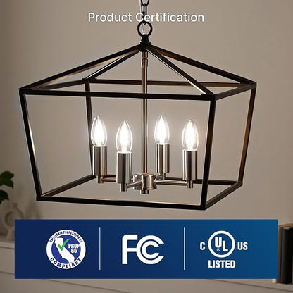 FLSNT Dimmable LED Candelabra Bulbs, 60W Equivalent LED Chandelier Light Bulbs, 5000K Daylight, E26 Base, 550LM, 6 Pack UL,CA65 Listed.