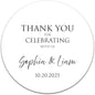 Personalized Wedding Stickers - Custom Wedding Envelope Seals for Invitations, Thank You Cards, and Save The Date (50-1000 Stickers) (Classic Celebration)