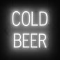 SpellBrite COLD BEER Sign | Beer-Related Sign with Neon Look, White LED Light Source | 16.8" x 15.0"