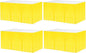 4 Pack 29x108 Inch Metallic Foil Fringe Tinsel Table Skirts for Rectangle Tables Streamer Backdrop for Wedding, Birthday, Parade Floats, Christmas, Halloween Party Decoration(New Yellow)