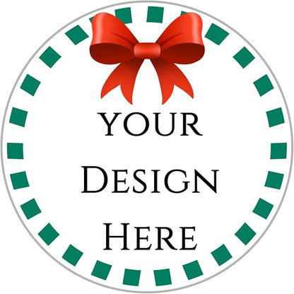 100-1000pcs Custom Stickers Merry Christmas Stickers Personalized Labels Adhesive Xmas Decorative Envelope Seals Stickers for Cards Gift Boxes(Round-9)