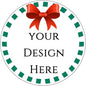 100-1000pcs Custom Stickers Merry Christmas Stickers Personalized Labels Adhesive Xmas Decorative Envelope Seals Stickers for Cards Gift Boxes(Round-9)