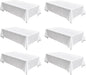 Fitable Faux Linen White Tablecloths for Rectangle Tables - 90 x 156 Inch - 6 Pack Fabric Textured Washable Table Clothes Floor Lenghth Table Covers for Wedding, Party, Banquet, Birthday