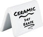 Double Sided Ceramic Dry Erase Table Tent Sign White - 3-1/2"x2" - Reusable Tabletop Setting. Great for Wedding, Birthday, Picnic, Banquet, Buffet, Bakery, Party, Events, Message Board - 4 PK
