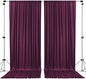 AK TRADING CO. 10 feet x 10 feet Eggplant Purple Polyester Backdrop Drapes Curtains Panels with Rod Pockets - Wedding Ceremony Party Home Window Decorations