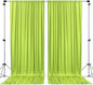 AK TRADING CO. 10 feet x 8 feet Polyester Backdrop Drapes Curtains Panels with Rod Pockets - Wedding Ceremony Party Home Window Decorations - Light Green, 2 Pack