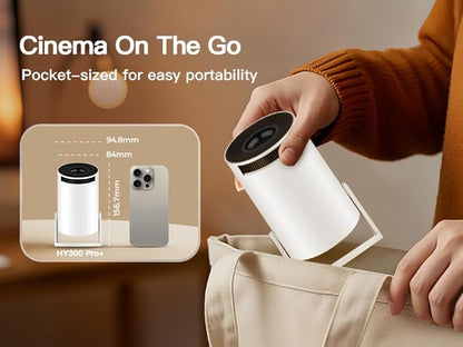 WEMI Smart Minin Projector with Wifi and Bluetooth for Indoor and Outdoor Activities (OptiBarrel 500)