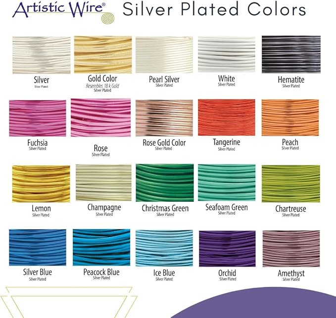 Artistic Wire, 24 Gauge Tarnish Resistant Colored Copper Craft Wire, Lavender, 20 yd