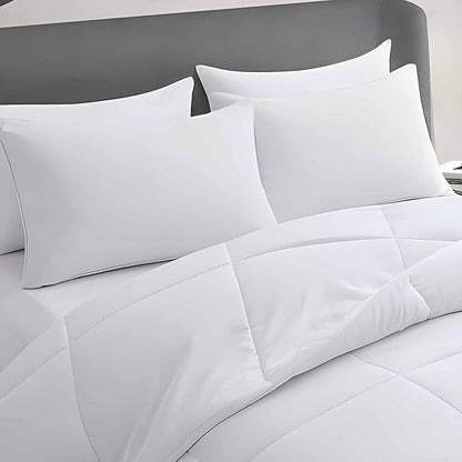 Ultra Thin Flat Soft Bed Pillows Queen Size Set of 2 Pack for Sleeping 20"x30", Hypoallergenic Skin Friendly Machine Washable