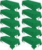 10 Pack Green Tablecloths for 6ft Rectangle Tables 60 x 102 Inch - Polyester Table Cover Stain and Wrinkle Resistant Washable Fabric Table Clothes for Wedding Party Banquet Reception Restaurant