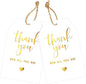 joycraft Thank You for All You Do Tags - 50Pcs Gold Foil Thank You Gift Tags with String, 3.3x2.2in Paper Gift Wrap Hangtags for Wedding, Teacher Appreciation, Mother's Day Thanksgiving, Christmas