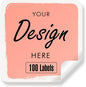Custom Personalized Labels - Square 4"x4" Stickers With Any Design, Image, Logo, Text - Thank You Labels for Business, 100 Count
