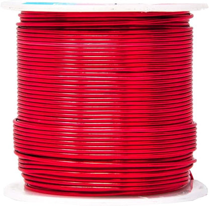 Mandala Crafts 18 Gauge Anodized Aluminum Craft Wire for Jewelry Making - 450 FT Colored Flexible Silver Copper Black Pink Ice Blue Red Wire - Bendable for Bonsai Armature Crafting Sculpting