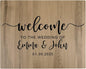 Andaz Press Personalized Large Wooden Welcome Sign for Wedding Rustic Welcome Sign 16" x 20" Custom Names & Date Fall Script Wedding Signage English Oak MDF Wood Finish Reception Indoor Outdoor Signs