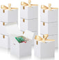 DOYIDE Small Gift Boxes, 20 Pack 5x5x5 Inch White Elegant Paper Boxes with Ribbons, Crafting, Christmas Gift Box Wedding Party Favor, Cupcake, Candy, Bridesmaids Proposal Box