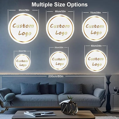 Custom Neon Business Sign,Personalized Backlit LED Signs, Acrylic custom light up sign for business logo, UV/Metal Bar Salon Beauty Studio Custom LED Neon Wall Decor Sign (Custom Business Neon Sign)