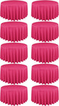 10 Pack Hot Pink Round Tablecloths 120 Inch, Circle Bulk Washable Linen Polyester Tablecloth, Table Cloth Cover for Wedding Buffet Party Banquet Reception Restaurant and Camping