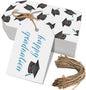 50 Pcs Graduation Gift Tags, Congrats Grad Party Favors Gift Tags for High School or Happy College Graduation Party Decoration Supplies (Blue, 2.2 * 3.5)