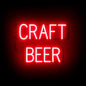 SpellBrite CRAFT BEER Sign | Beer-Related Sign with Neon Look, Red LED Light Source | 20.5" x 15.0"