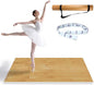 Dance Floor Mat Non-Slip with Shoulder Strap Portable and Dance Resistance Band, Dance Floor for Ballet,Jazz, Pop Thick PVC Practice Floor Reusable Mat (Dark Natural Wood Color, 200cm*90cm*0.5cm)