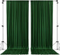AK TRADING CO. 10 feet x 8 feet IFR Polyester Backdrop Drapes Curtains Panels with Rod Pockets - Wedding Ceremony Party Home Window Decorations - Hunter Green