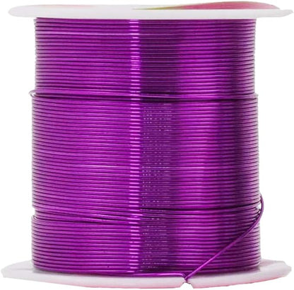 Mandala Crafts 22 Gauge Anodized Aluminum Craft Wire for Jewelry Making - 450 FT Colored Flexible Silver Black Gold Purple Red Kelly Green Wire - Bendable for Bonsai Armature Crafting Sculpting