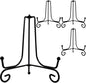 4PCS Premium Black Iron Plate Stands for Display 6 Inch, Decorative Solid Metal Plate Holders for Displaying, Mini Easel, Frame, Book, Card, Plaque, Bowl, Picture Stands for Display