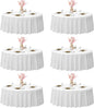 EMART Round Tablecloth White (6 Pack) 120 inch Circular Polyester Table Cover for Wedding Decor, Birthday Party, Banquet and Formal Events