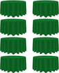 8 Pack Green Round Tablecloth 120 Inch Stain and Wrinkle Resistant Round Green Table Cloth Reusable and Washable Polyester Fabric Table Covers for Buffet Wedding Party and Banquet