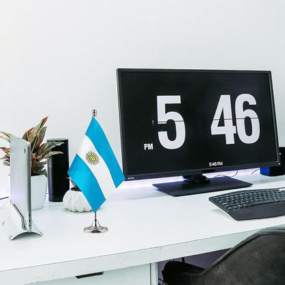 Argentina Flag Argentine Flags, Small Mini Argentine Desk Flag, Used for Table Office Classroom Home Patriotic Events Decorations