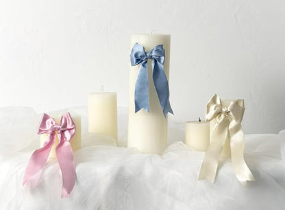 Pink Satin Ribbon Double-Faced Wired Ribbons for Gift Wrapping Flower Bouquet Bows Wedding Invitation Christmas Decor Crafts 1-1/2 Inch 10 Yards
