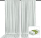 2 Panels Silver Backdrop Curtain, 10 x 7 Feet Background Curtains for Parties, Weddings, Baby Showers, Bachelorette Halloween, Christmas Birthday Party Photoshoot Backdrop Curtains Decorations