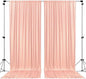 AK TRADING CO. 10 feet x 8 feet IFR Polyester Backdrop Drapes Curtains Panels with Rod Pockets - Wedding Ceremony Party Home Window Decorations - Peach